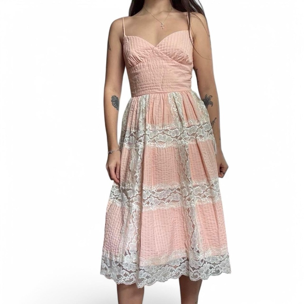 Exquisite Vintage 90s Betsey Johnson Lace Midi Dress